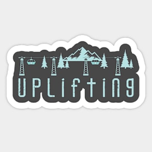 Uplifting Ski Sticker